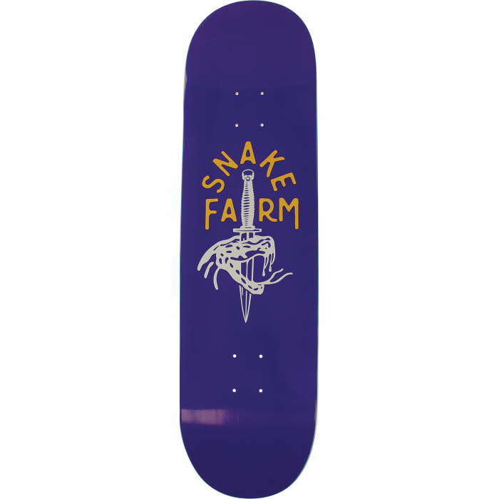 SNAKE FARM THE BOOM STICK DECK-8.75 PURPLE/YEL