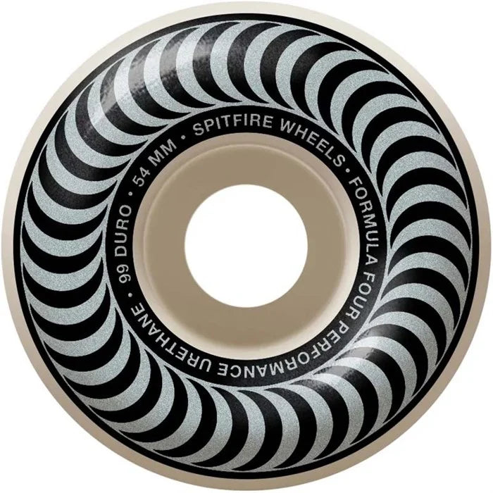 Spitfire Formula Four 99d OG Classics Colors Skateboard Wheels 54MM Black and Silver