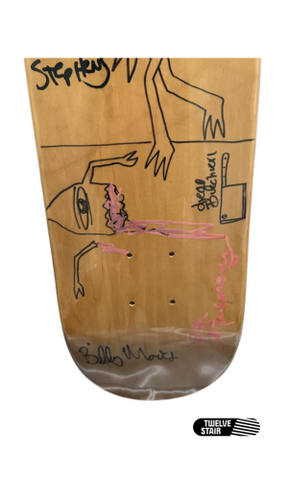 **EXTREMELY RARE** Hand Drawn Toy Machine Deck Signed by the 2002 Team