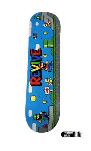 Revive Ambs Bros (Super Mario Bros) Skateboard Deck 8.0