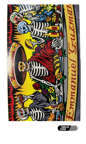 OG 2005 Santa Cruz Emmanuel Guzman Dining with the Dead Skateboard Deck Art