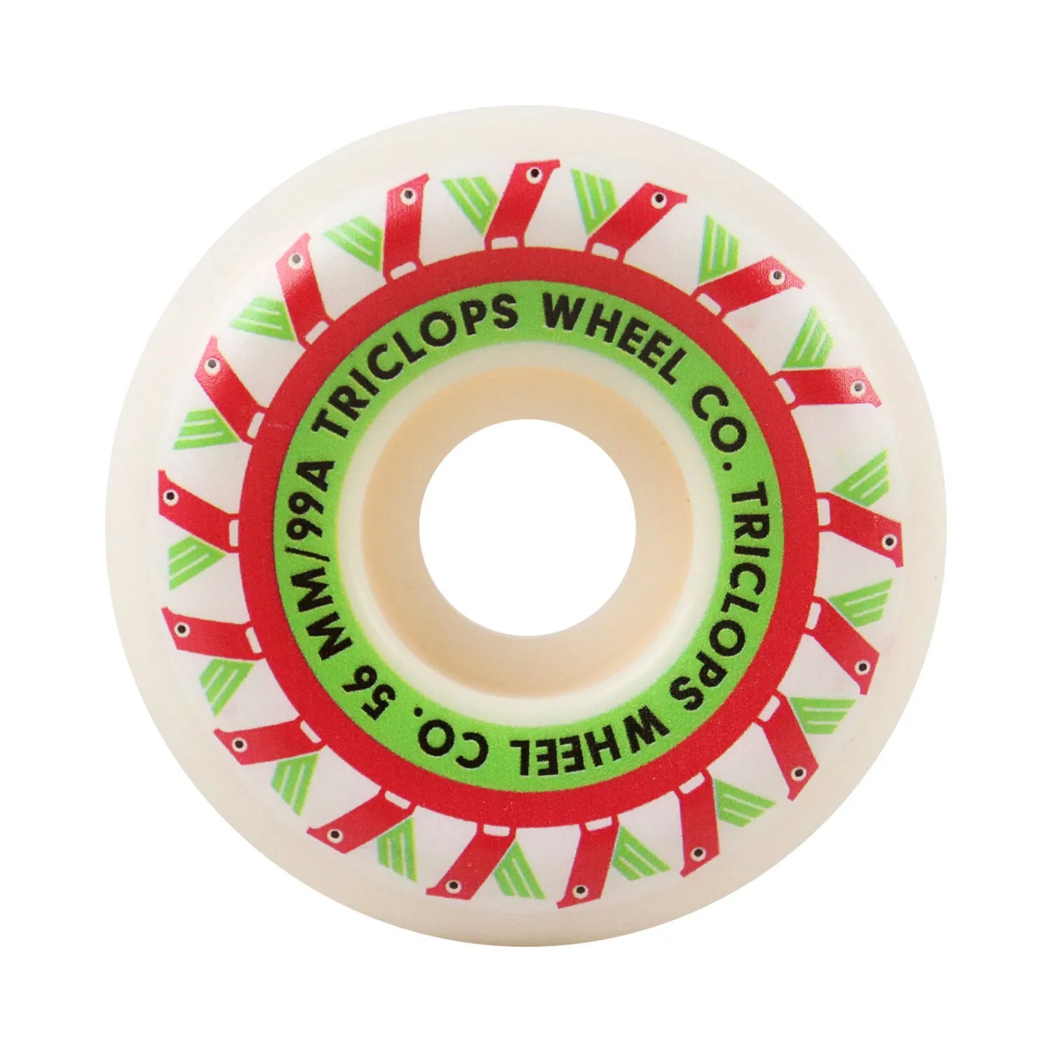 Triclops Skateboard Wheels 56mm Sniper 99A White